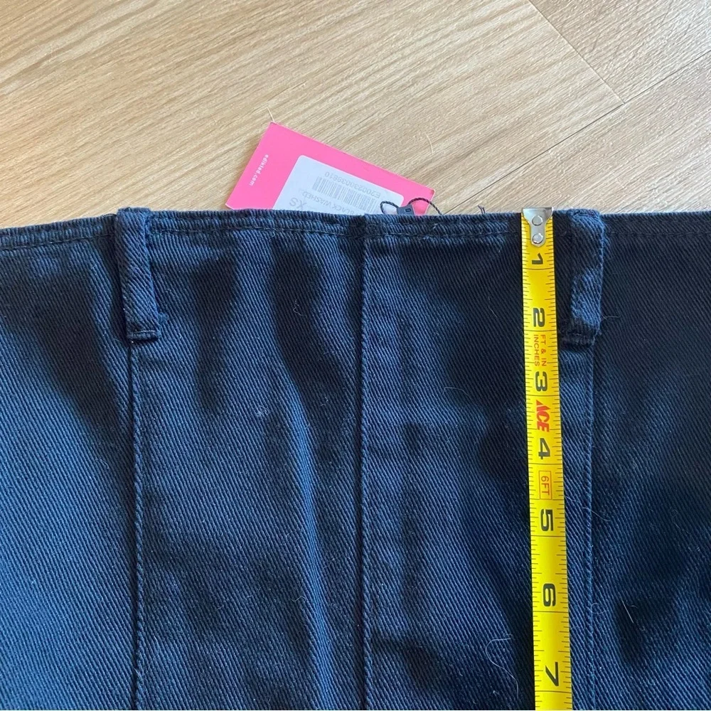 Edikted strapless black denim dress- missing belts XS - Picture 6 of 7